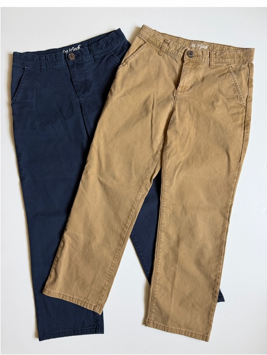 Cat & Jack Other - Bundle Cat & Jack Straight Leg Chino Pants Boys Size 10 Blue and Khaki